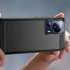 IZMAEL Carbon Shield TPU puzdro pre Xiaomi 13 Lite - Čierna KP26440