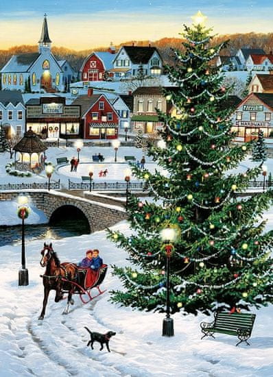 Cobble Hill Puzzle Vianočný strom na dedine 1000 dielikov
