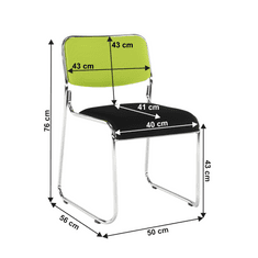 KONDELA Zasadacia stolička, zelená / čierna sieťovina, BULUT