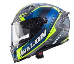 Caberg Helma na moto Avalon X Optic matt grey/blue/yellow fluo vel.XL