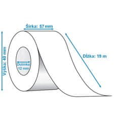 BIO Termo páska 57/40/12 BLUE4EST pokladničné kotúčiky bez chemikálií 