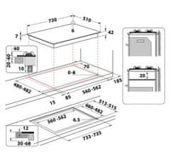 Whirlpool Plynová varná doska GOWL 728/NB