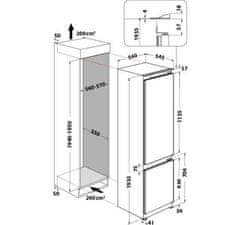 Whirlpool Vstavaná kombinovaná chladnička ART 98101