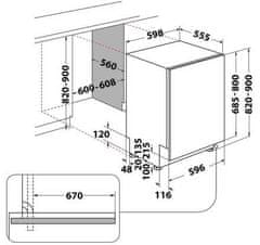 Whirlpool Vstavaná umývačka riadu WIP 4O33N PLE S B