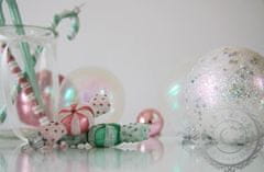 Decor By Glassor Vianočná sklenená guľa ružová