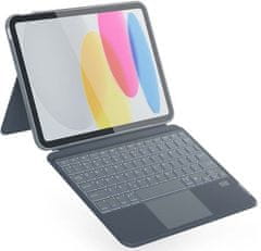 EPICO Klávesnica s obalom pre Apple iPad 10,2" – QWERTY/sivá, 43811101300011