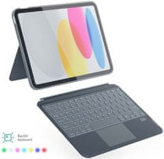 EPICO Klávesnica s obalom pre Apple iPad 10,2" – QWERTY/sivá, 43811101300011