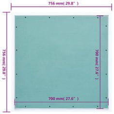 Vidaxl Prístupový panel s hliníkovým rámom a sadrokartónom 700x700 mm