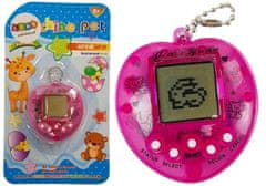 Lean-toys Elektronická hra Tamagoči Pink s krátkou reťazou