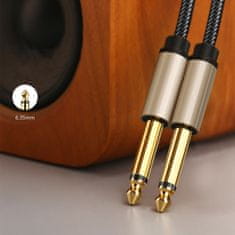 Ugreen AV128 audio kábel 6.35mm jack 5m, čierny