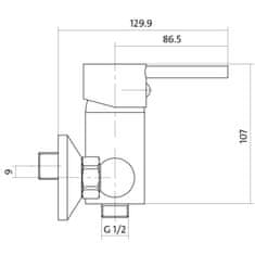 CERSANIT SIMI sprchová batéria chróm S951-025 - Cersanit