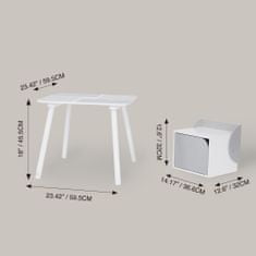 Teamson Fantasy Fields - Detský nábytok Biscay Bricks Table & Chairs - Grey