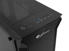 Genesis Počítačová skriňa IRID 505 BLACK MIDI TOWER (USB 3.0), 2x 120mm ventilátory