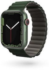 EPICO magnetický pásik pre Apple Watch 42/44/45 mm – SIVÁ/zelená, 63418101900002