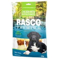 RASCO PREMIUM Pochoutka bůvolí uzle obalené kuřecím masem 6 cm 80 g