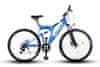 Horský bicykel 27.5 DENVER FULL DISC FULL SUSPENSION žltá/modrá