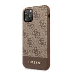 Guess Zadný kryt 4G Stripe pre iPhone 11 Brown