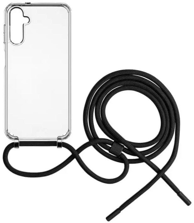 FIXED Púzdro Pure Neck s čiernou šnúrkou na krk pre Samsung Galaxy A14/A14 5G, FIXPUN-1072-BK