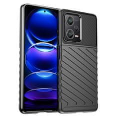 IZMAEL Carbon Shield TPU puzdro pre Xiaomi Redmi Note 12 Pro+ - Čierna KP26532