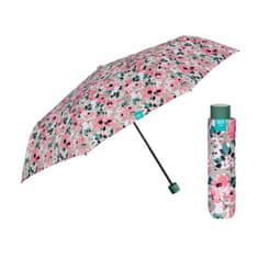 Perletti Dámsky skladací dáždnik Peonie / ružový, 26304