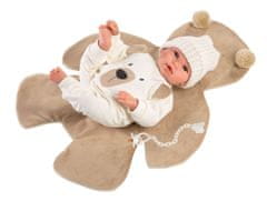 Llorens 63645 NEW BORN - realistická bábika bábätko so zvukmi a mäkkým látkovým telom - 36 cm