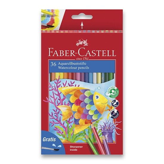 Faber-Castell Akvarelové pastelky 36 farieb + štetec