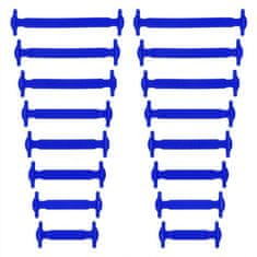 Northix Elastické šnúrky - modré 16 ks 