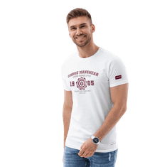 OMBRE Pánske tričko s potlačou biele MDN126024 XL