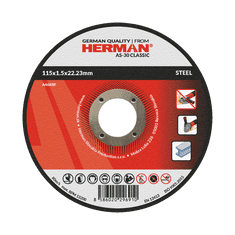 HERMAN Rezný kotúč AS-30 Classic | Na oceľ 115x1,5x22,23mm | bez prelisu | TYP 41