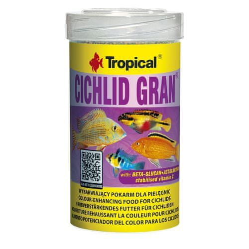 TROPICAL Cichlid Gran 100ml/55g krmivo s beta-glukanom pre cichlidy