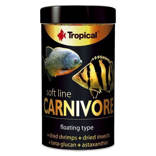 TROPICAL Carnivore 1000ml/320g krmivo pre veľké mäsožravé ryby dna