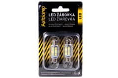 AUTOLAMP LED 12V (C5W) SV36mm číra krytá 14xLED 4014 -2ks CANBUS