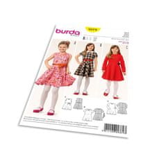 Burda Strih Burda 9379 - Detské šaty s kolesovou sukňou