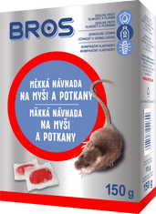 BROS 04260 Mäkká návnada na myši a potkany 150 g