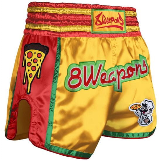 Fairtex 8 WEAPONS Muay Thai šortky Pizza - žltá