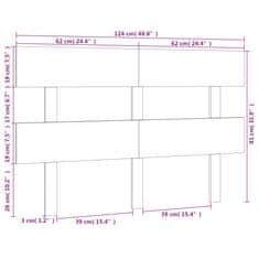 Vidaxl Čelo postele biele 124x3x81 cm masívna borovica