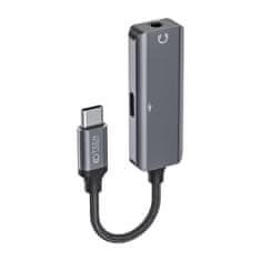 Tech-protect Ultraboost adaptér USB-C - 3.5mm jack / USB-C, šedý