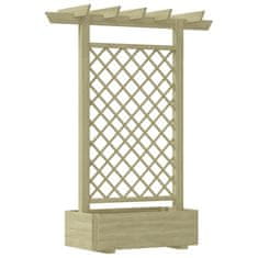 Vidaxl Záhradná pergola s kvetináčom 162x56x204 cm, drevo