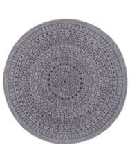 NORTHRUGS Kusový koberec Twin-Wendeteppiche 105476 Night Silver kruh – na von aj na doma 140x140 (priemer) kruh