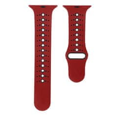 BStrap Silicone Sport remienok na Apple Watch 42/44/45mm, Red Black