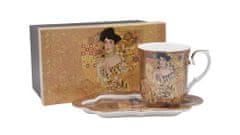 Home Elements  Porcelánový hrnček 360 ml, s podšálkou, Klimt Adele