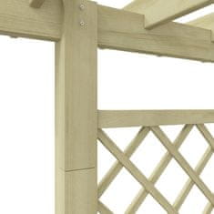 Petromila vidaXL Záhradná pergola s kvetináčom 162x56x204 cm, drevo