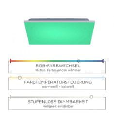 PAUL NEUHAUS LEUCHTEN DIREKT aj s JUST LIGHT LED panel svietidlo, 45x45cm, RGB plus CCT nastavenie teploty farby, stmievateľné RGB plus 2700-5000K