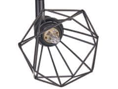 Beliani Bodová kovová lampa so 4 svetlami čierna ERMA