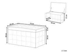 Beliani Buklé taburet s úložným priestorom béžový MICHIGAN