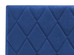 Beliani Zamatová posteľ s úložným priestorom 160 x 200 cm modrá ROCHEFORT