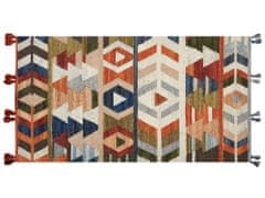 Beliani Vlnený kelímový koberec 80 x 150 cm viacfarebný KAGHSIkelimtæppe