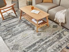 Beliani Vlnený kelímový koberec 160 x 230 cm sivý ARATASHEN