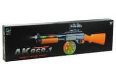 Lean-toys Pištoľ Pušky AK 868-1 Svetlá Hra 60 cm