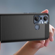 IZMAEL Puzdro Carbon Bush TPU pre Infinix Hot 20i - Čierna KP26518